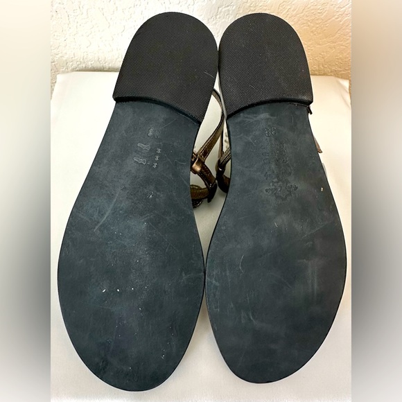 Positano Sandal Vero Cuoio Embellished w/ Black & White Swarovski, Size 38 - Picture 6 of 6